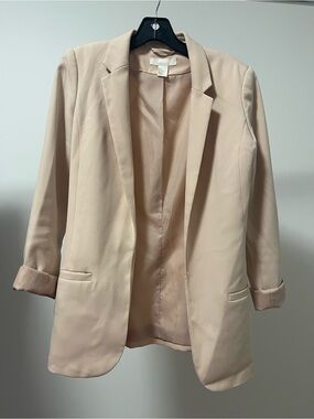 H&M Light Blush Longline Blazer